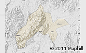 Shaded Relief Map of Jiangyong, lighten, desaturated