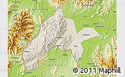 Shaded Relief Map of Jiangyong, physical outside