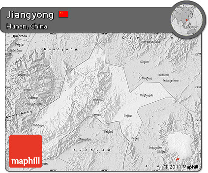 Silver Style Map of Jiangyong