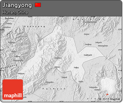 Silver Style Map of Jiangyong