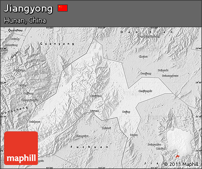 Silver Style Map of Jiangyong