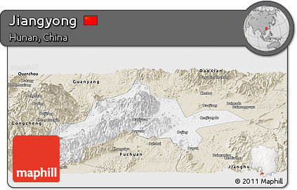 Classic Style Panoramic Map of Jiangyong