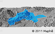 Political Panoramic Map of Jiangyong, desaturated