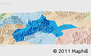 Political Panoramic Map of Jiangyong, lighten