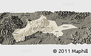 Shaded Relief Panoramic Map of Jiangyong, darken