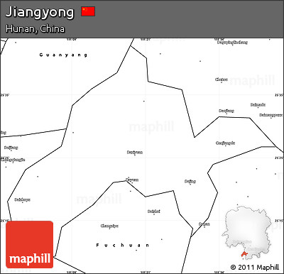 Blank Simple Map of Jiangyong