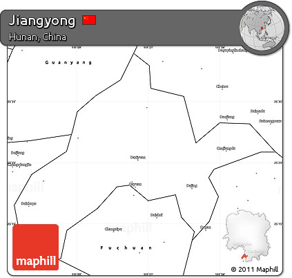 Blank Simple Map of Jiangyong
