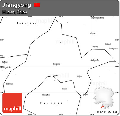 Blank Simple Map of Jiangyong