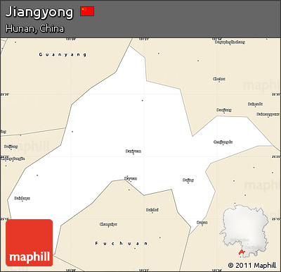 Classic Style Simple Map of Jiangyong