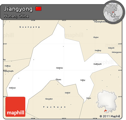 Classic Style Simple Map of Jiangyong