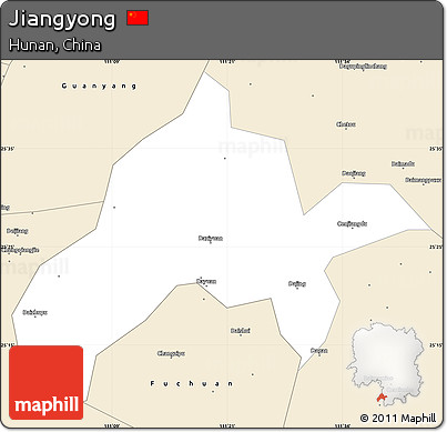 Classic Style Simple Map of Jiangyong