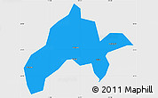 Political Simple Map of Jiangyong, single color outside