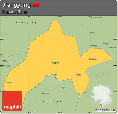 Savanna Style Simple Map of Jiangyong