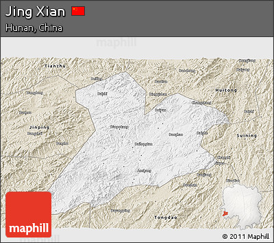 Classic Style 3D Map of Jing Xian