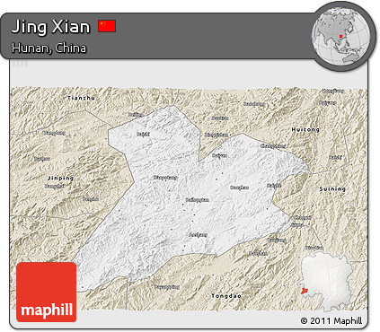 Classic Style 3D Map of Jing Xian