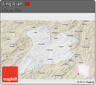 Classic Style 3D Map of Jing Xian