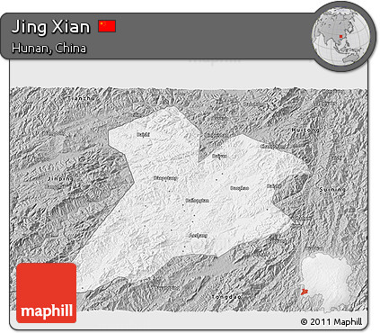 Gray 3D Map of Jing Xian