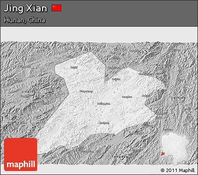 Gray 3D Map of Jing Xian