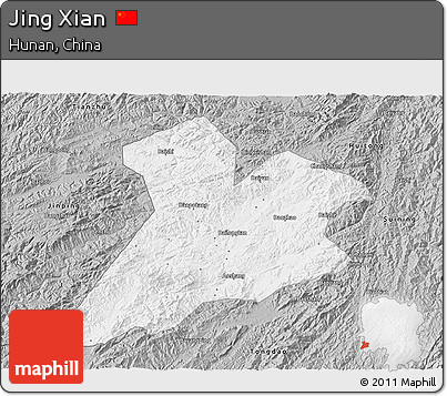Gray 3D Map of Jing Xian
