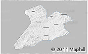Gray 3D Map of Jing Xian, single color outside