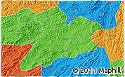 Political 3D Map of Jing Xian