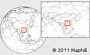 Blank Location Map of Jing Xian, within the entire country