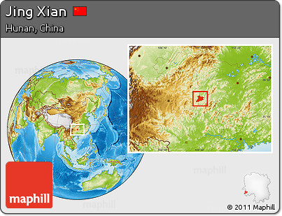 Physical Location Map of Jing Xian