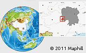 Physical Location Map of Jing Xian, highlighted country, highlighted parent region