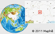 Physical Location Map of Jing Xian, highlighted country
