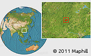 Satellite Location Map of Jing Xian