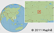 Savanna Style Location Map of Jing Xian