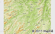 Physical Map of Jing Xian