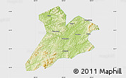 Physical Map of Jing Xian, single color outside