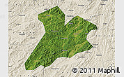 Satellite Map of Jing Xian, shaded relief outside