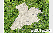 Shaded Relief Map of Jing Xian, satellite outside