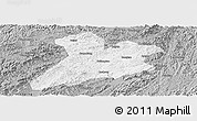 Gray Panoramic Map of Jing Xian