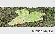 Physical Panoramic Map of Jing Xian, darken