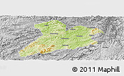 Physical Panoramic Map of Jing Xian, desaturated