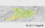 Physical Panoramic Map of Jing Xian, lighten, desaturated