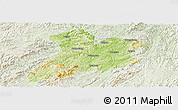 Physical Panoramic Map of Jing Xian, lighten