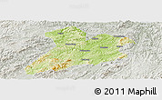 Physical Panoramic Map of Jing Xian, lighten, semi-desaturated
