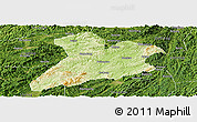 Physical Panoramic Map of Jing Xian, satellite outside