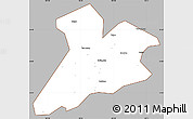Gray Simple Map of Jing Xian, cropped outside