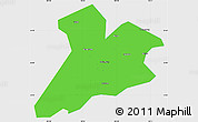 Political Simple Map of Jing Xian, single color outside