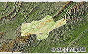 Physical 3D Map of Jishou, darken