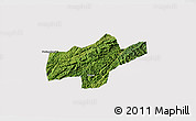 Satellite 3D Map of Jishou, cropped outside