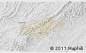 Shaded Relief 3D Map of Jishou, lighten, desaturated
