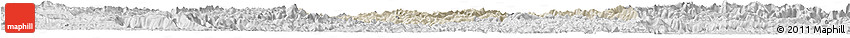 Shaded Relief Horizon Map of Jishou, desaturated Shaded Relief Horizon Map of Jishou, desaturated