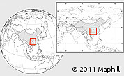 Blank Location Map of Jishou, highlighted country, within the entire country