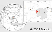 Blank Location Map of Jishou, highlighted parent region